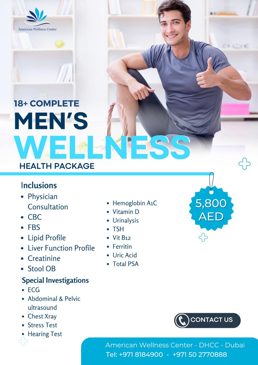 18+ Complete Men's Wellness Health Package