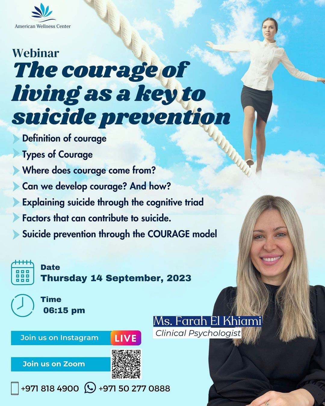 The courage of living as a key to suicide prevention