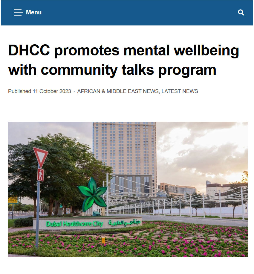 DHCC Launches Mental Wellbeing Community Talks Program