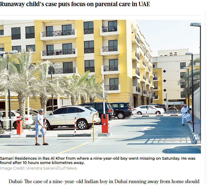 Runaway child case puts focus on parental care in UAE